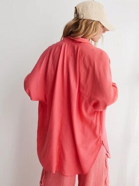 Aerie Linen Blend button down Shirt